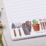 A5 Personalised Letter Writing Paper Vegetable Garden Design, thumbnail 2 of 5