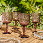 Set Of Four Lucena Amethyst Wine Goblets, thumbnail 1 of 9