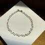 Linked Heart Bridesmaids Bracelet In Sterling Silver, thumbnail 1 of 2