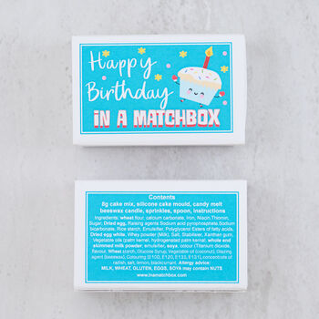 Mini Birthday Cake Kit In A Matchbox, 4 of 12