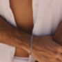 Silver 5mm Figaro Chain Bracelet Adjustable Minimal Gift, thumbnail 2 of 6