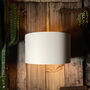 White Cotton Lampshade With Copper Foil Lining, thumbnail 4 of 6