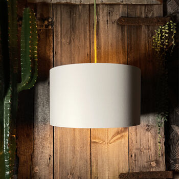 White Cotton Lampshade With Copper Foil Lining, 4 of 6