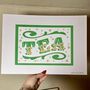 Paper Cut Lettering Art ‘Tea’ A3 Poster, thumbnail 2 of 8