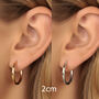 Silver Or Gold 12mm To 24mm Women's Solid Small Hoop Earrings, thumbnail 8 of 11