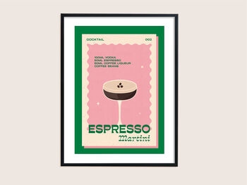 Retro Espresso Martini Print, 3 of 5