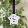 Personalised Ceramic Star Christmas Bauble, thumbnail 2 of 2