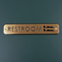 G Decor Premium Lacquered Satin Brass Door Sign Collection Engraved Symbols For Indoor Or Outdoor Display, thumbnail 8 of 9