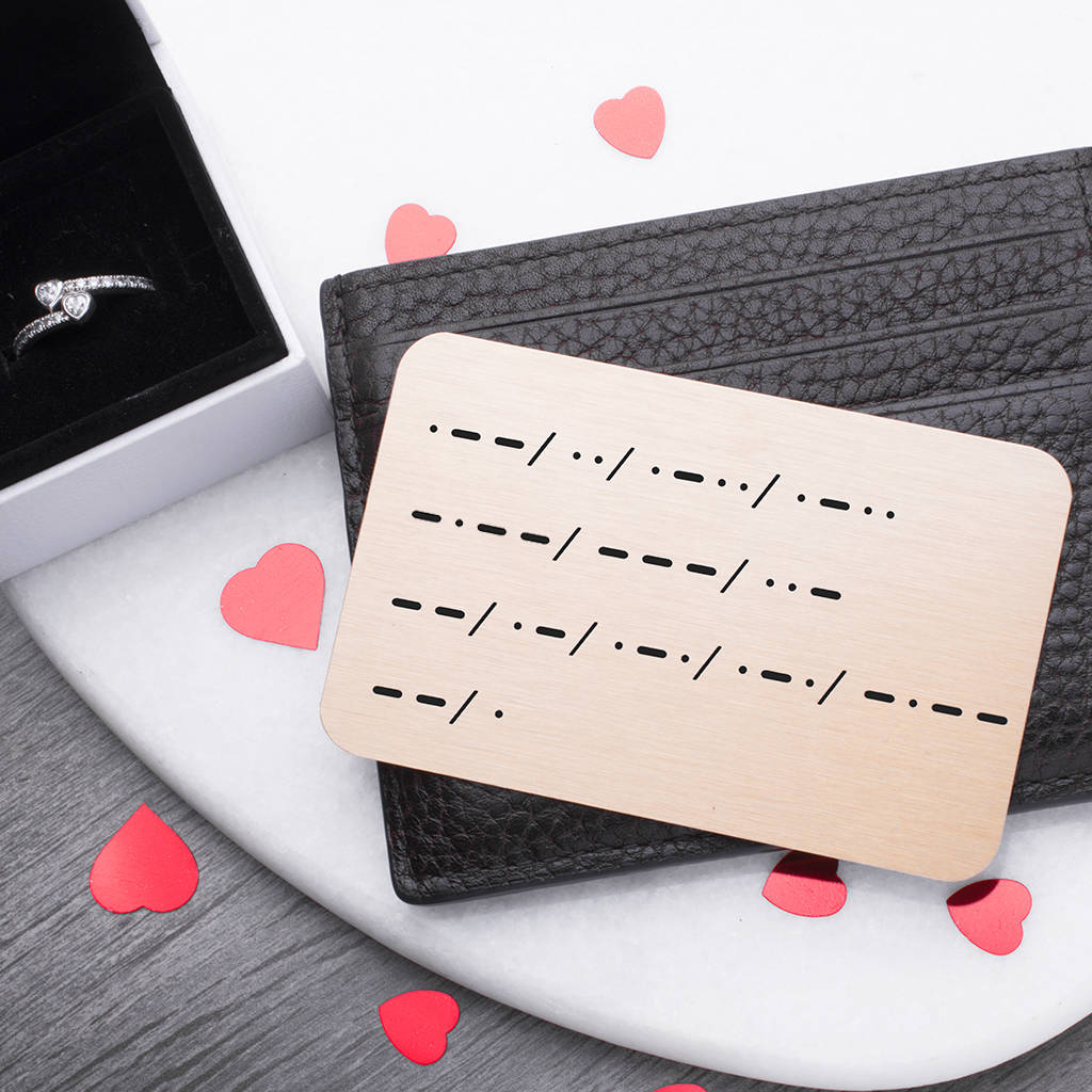 'Will You Marry Me' Morse Code Marriage Proposal Card, 1 of 8
