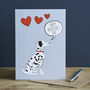 Dalmatian Valentine's Day Card, thumbnail 2 of 2