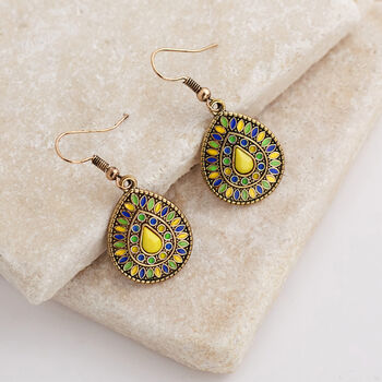 Rainbow Multicolour Teardrop Earrings, 3 of 3