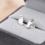 Barn Owl Stud Earrings In Sterling Silver, thumbnail 6 of 11