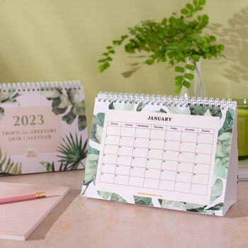 2023 Desk Calendar A5 | Tropical Greenery, 2 of 12