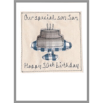 Personalised 50th Birthday Cake Card For Him, 7 of 12