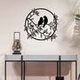 Birds On Branch Round Wooden Home Room Wall Art, thumbnail 7 of 10