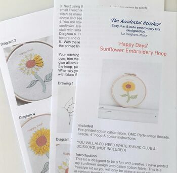 Sunflower Beginners Embroidery Kit, 3 of 4