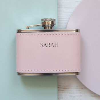 Personalised 4oz Leather Hip Flask, 6 of 10