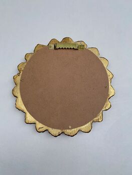Small Gold Sunburst Mirror 18cm Round Boho Flower Gift, 2 of 7