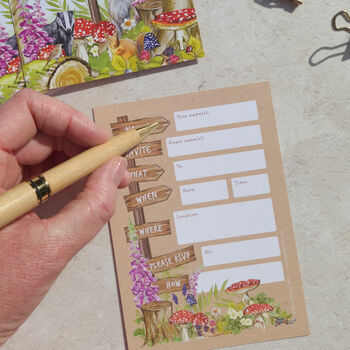 Woodland Animals Ready To Write Invitations, 2 of 5
