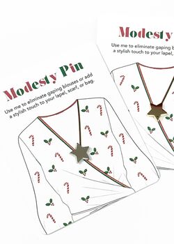 Christmas Modesty Pin Gift, Secret Santa, Stocking Filler, 9 of 9