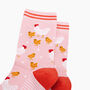 Hens And Chicks Bamboo Socks In Pink, thumbnail 2 of 4