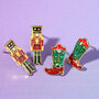 Suited And Booted Christmas Earring Pair, thumbnail 1 of 5
