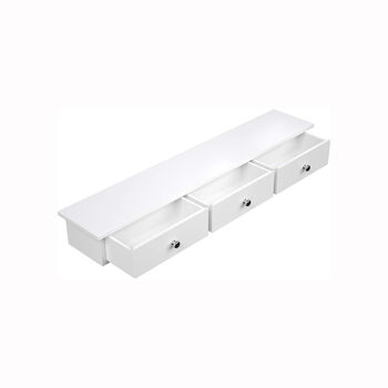 Floating Wall Mounted Storage Shelf With Three Drawers, 5 of 6