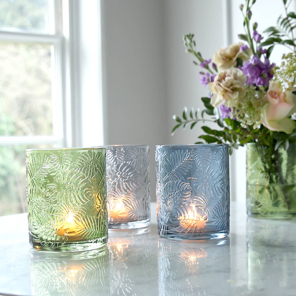 Coloured Glass Botanics Vase Or Candleholder, 1 of 2