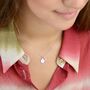 Girl's Personalised Initial And Teardrop Birthstone Necklace, thumbnail 3 of 9