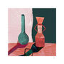 Teal And Terracotta Ceramic Vases Print, thumbnail 3 of 7