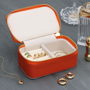 Personalised Luxury Leather Travel Jewellery Box, 4 of 8