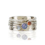 Personalised Birthstone Holi Silver Spinning Ring, thumbnail 4 of 10