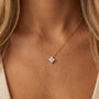 Gold Or Silver Moissanite Flower Necklace, thumbnail 1 of 5