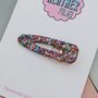 Rainbow Glitter Hair Clip / Pride Celebration Barrette / Colourful Festival Fashion Slide / Multi Colour Statement Hair Accessory, thumbnail 2 of 4