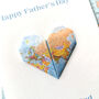 Father's Day Origami Map Heart Card, thumbnail 5 of 5
