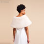 Bridal Shoulder Wrap. Luxury Faux Fur Made In England, thumbnail 4 of 6
