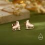 Sterling Silver Ice Skate Stud Earrings, thumbnail 4 of 11