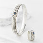 Ethereal Galaxy Labraodrite And Pearl Spinning Bangle, thumbnail 6 of 12