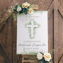 Personalised Funeral Floral Cross Welcome Sign, thumbnail 2 of 3