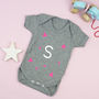 Geometric Babygrow Personalised With Initial, thumbnail 3 of 4