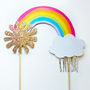 Jolly Rainbow Double Sided Cake Topper, thumbnail 2 of 2