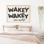 Wakey Wakey Eggs And Bakey| Kitchen Print | Bedroom Poster, thumbnail 1 of 3