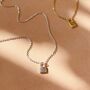Silver Or 18ct Gold Plated Mini Padlock Necklace, thumbnail 3 of 6