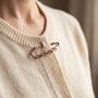 Handmade Copper Safety Pin Brooch, thumbnail 4 of 11