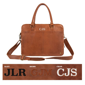 Personalised Leather Oxford Zip Up Satchel, 9 of 12