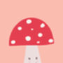 Red Toadstool Bright Colours Kids Art Print, thumbnail 5 of 5