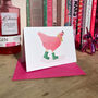 Bubblegum Chicken Illustrated Blank Greeting Card, thumbnail 3 of 11