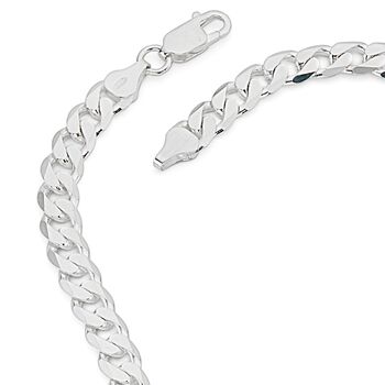 Sterling Silver Curb Chain Necklace 22 Inches, 4 of 4