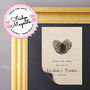 Fingerprint Calligraphy Save The Date Card And Magnet, thumbnail 5 of 7