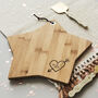 Carved Heart Personalised Chopping/Cheese Board, thumbnail 2 of 6